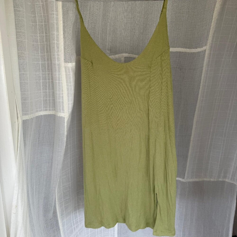 SKATIE Light Green Ribbed  Mini Dress Size Small